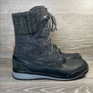 Salomon Hime Mid Waterproof Women’s Sz 8.5 Dark Gray Black Winter Snow Boots